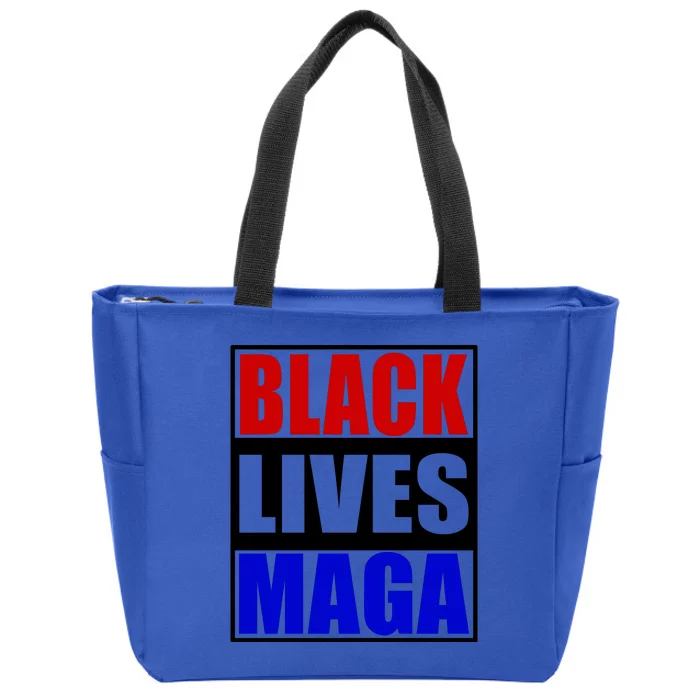 Black Lives Maga Black Conservative Republican Protrump Zip Tote Bag