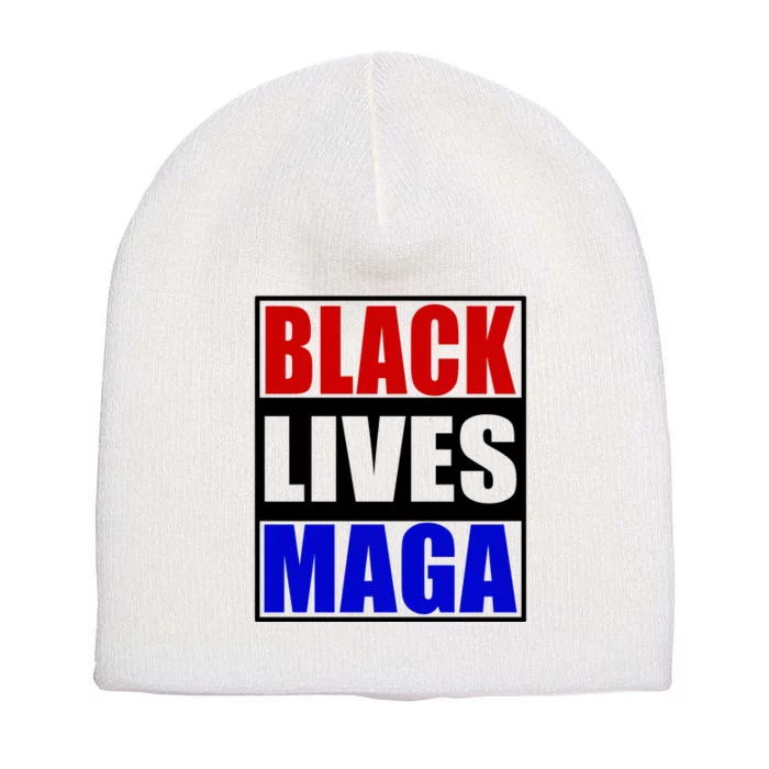 Black Lives Maga Black Conservative Republican Protrump Short Acrylic Beanie