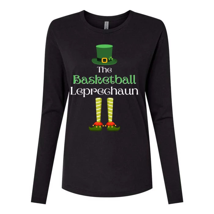 Basketball Leprechaun Matching Family St Patrick's Day Gift Womens Cotton Relaxed Long Sleeve T-Shirt