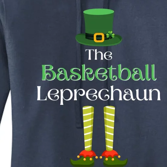 Basketball Leprechaun Matching Family St Patrick's Day Gift Women's Pullover Hoodie