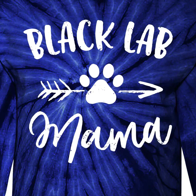 Black Lab Mama Labrador Retriever Lover Gifts Dog Mom Mother Tie-Dye Long Sleeve Shirt