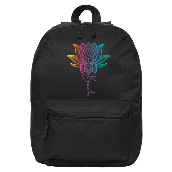 Breathe Lotus Mandala Unalome Inspire & Shine Creations 16 in Basic Backpack