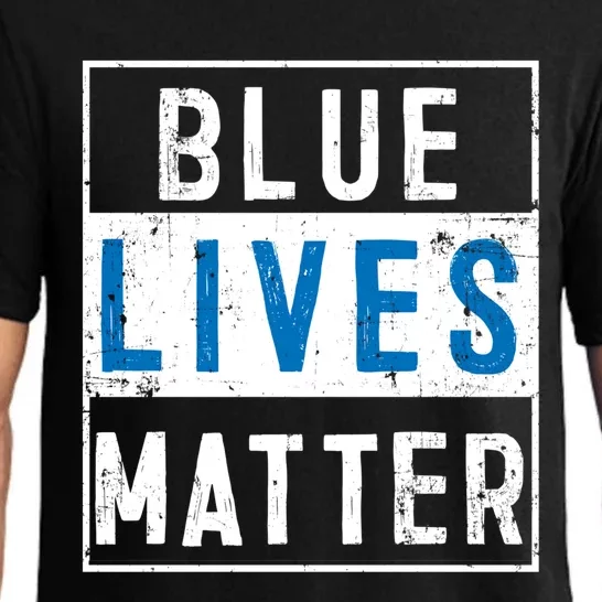 Blue Lives Matter Funny Police Officer Supporter Gift Great Gift Pajama Set