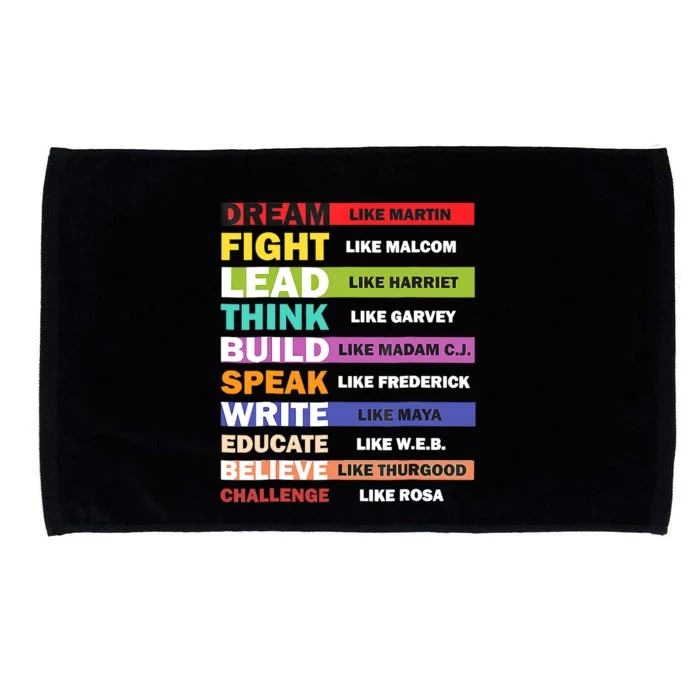 Black Lives Matters Black Leaders Black History Month Funny Gift Microfiber Hand Towel