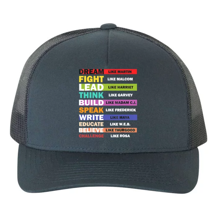 Black Lives Matters Black Leaders Black History Month Funny Gift Yupoong Adult 5-Panel Trucker Hat