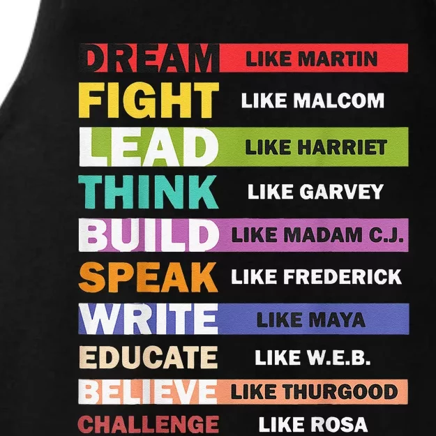 Black Lives Matters Black Leaders Black History Month Ladies Tri-Blend Wicking Tank