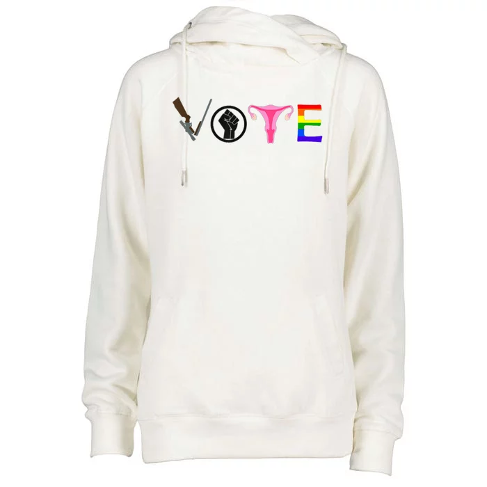 Black Lives Matter Vote LGBT Gay Rights Feminist Equality Womens Funnel Neck Pullover Hood