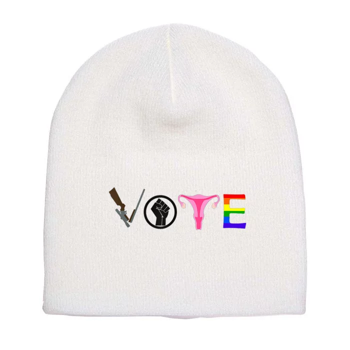 Black Lives Matter Vote LGBT Gay Rights Feminist Equality Short Acrylic Beanie