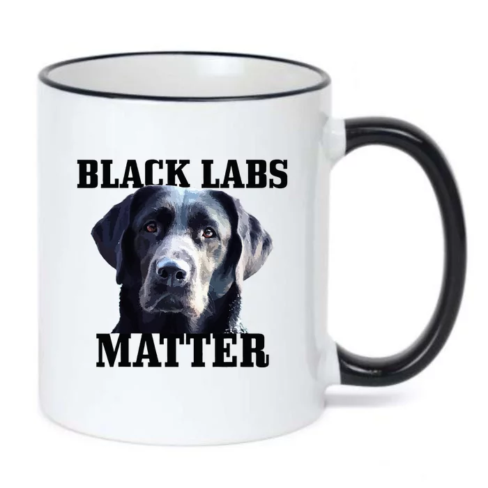 Black Labs Matter Labrador Retriever Mom Dad Dog Lover Black Color Changing Mug