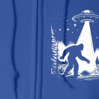 Bigfoot Loch Ness Monster & Ufo Alien Spaceship Full Zip Hoodie