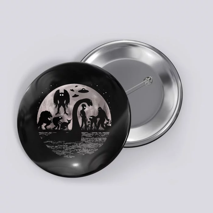 Bigfoot Loch Ness Monster Mothman And Aliens! Funny Cryptid Button