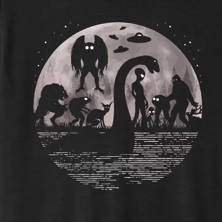 Bigfoot Loch Ness Monster Mothman And Aliens ChromaSoft Performance T-Shirt