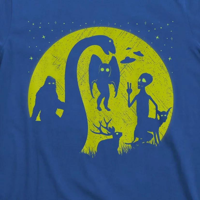 Bigfoot Loch Ness Monster And Mothman Ufos Chupacabra Alien T-Shirt