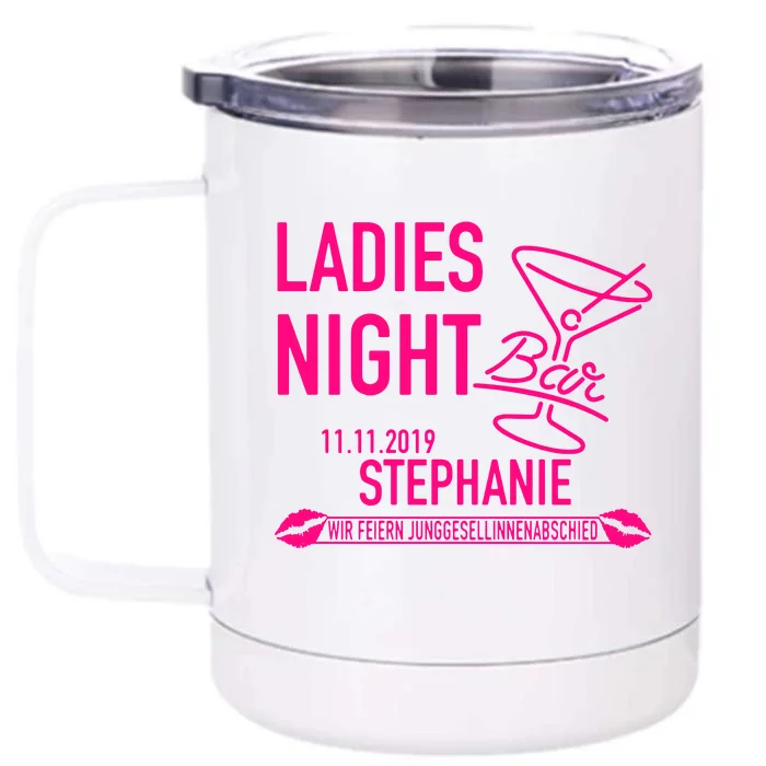 Bridal Ladies Night Hen Night Party Married Wedding Front & Back 12oz Stainless Steel Tumbler Cup