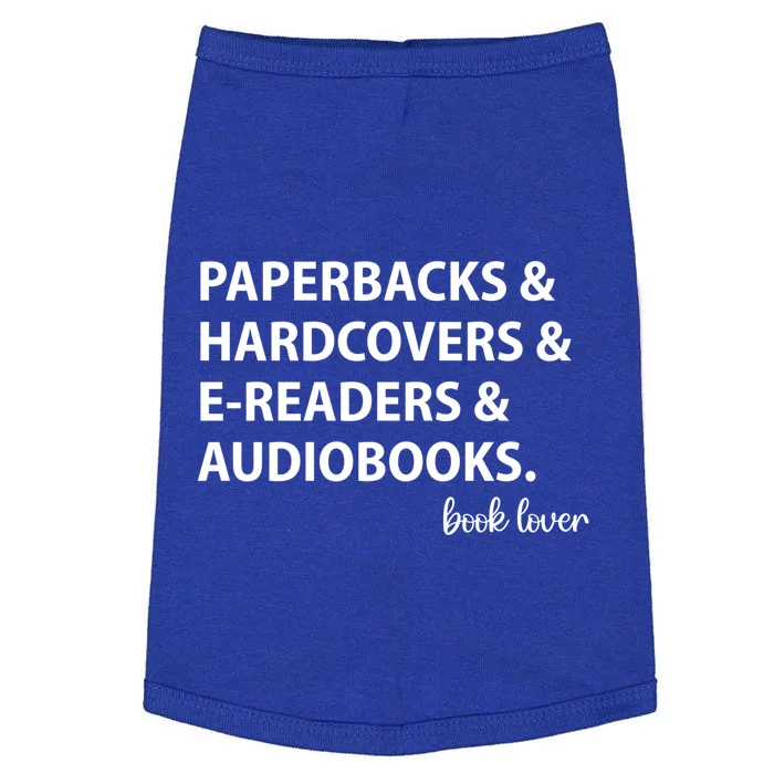 Book Lovers Names Paperbacks Hardcovers EReaders Audios Gift Doggie Tank