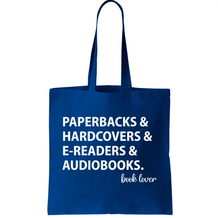 Book Lovers Names Paperbacks Hardcovers EReaders Audios Gift Tote Bag