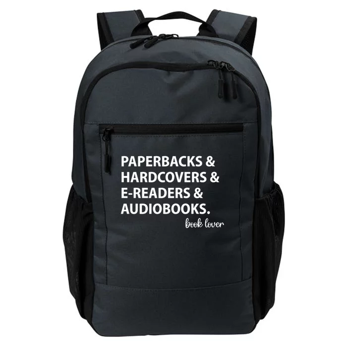 Book Lovers Names Paperbacks Hardcovers EReaders Audios Gift Daily Commute Backpack