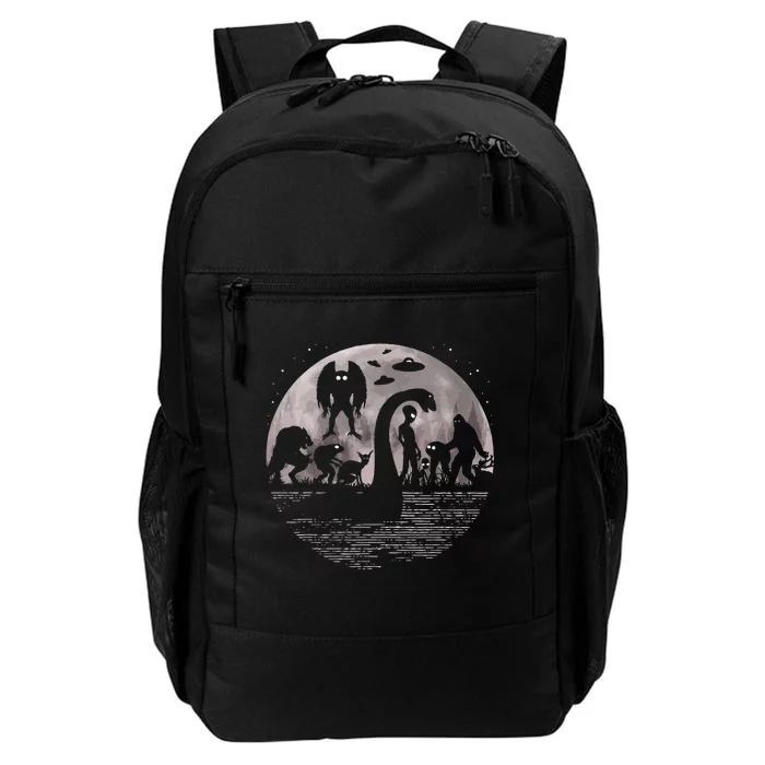 Bigfoot Loch Ness Monster Mothman And Aliens! Funny Cryptid Daily Commute Backpack