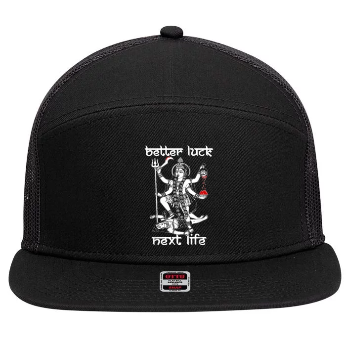 Better Luck Next Life 7 Panel Mesh Trucker Snapback Hat