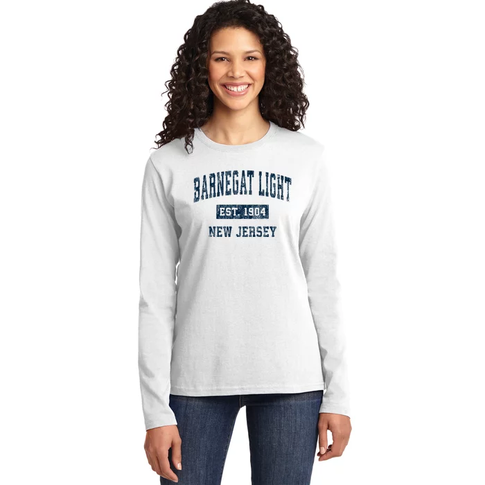 Barnegat Light New Jersey Nj Vintage Sports Ladies Long Sleeve Shirt