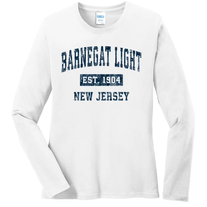 Barnegat Light New Jersey Nj Vintage Sports Ladies Long Sleeve Shirt