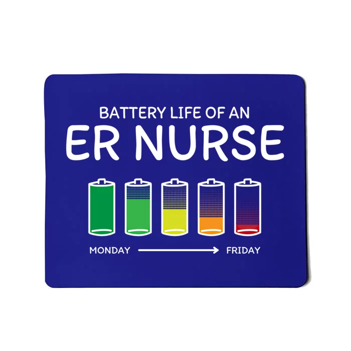 Battery Life Of An Er Nurse Friends Emergency Nurse Buddy Gift Mousepad