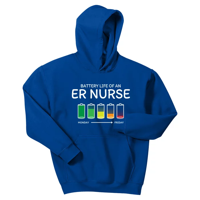 Battery Life Of An Er Nurse Friends Emergency Nurse Buddy Gift Kids Hoodie