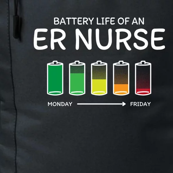 Battery Life Of An Er Nurse Friends Emergency Nurse Buddy Gift Daily Commute Backpack