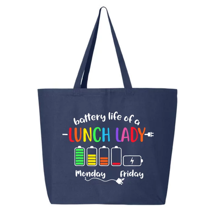 Battery Life Of A School Lunch Lady Cafeteria Worker Funny 25L Jumbo Tote