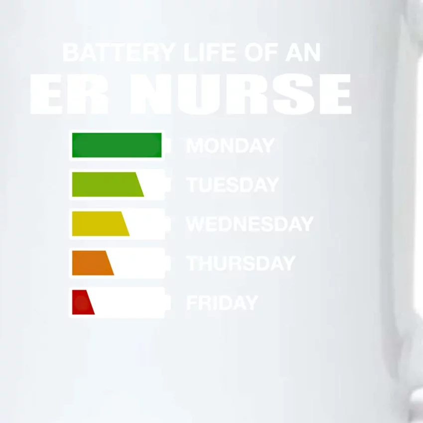 Battery Life Of An Er Nurse Sarcastic Emergency Nurse Gift Black Color Changing Mug