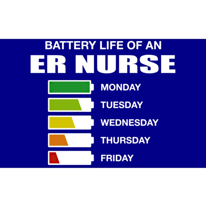 Battery Life Of An Er Nurse Sarcastic Emergency Nurse Gift Bumper Sticker