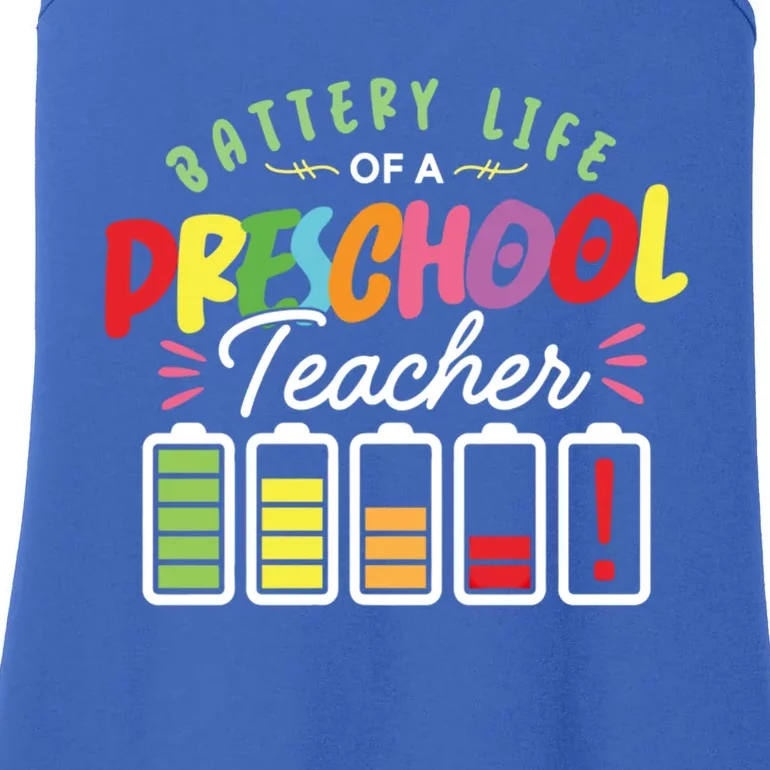 Battery Life Of A Preschool Teacher Job Daycare Provider Gift Ladies Essential Tank