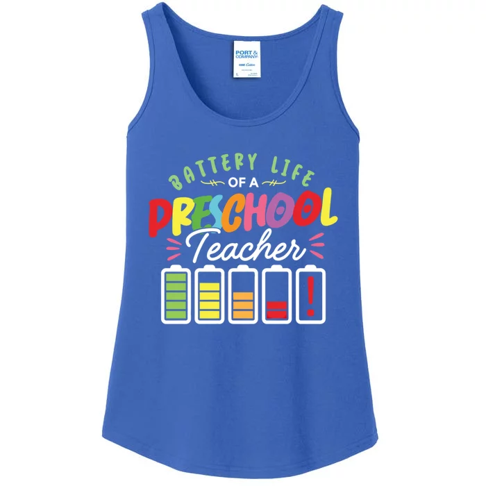 Battery Life Of A Preschool Teacher Job Daycare Provider Gift Ladies Essential Tank