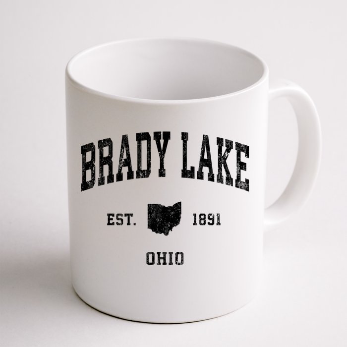 Brady Lake Ohio Oh Vintage Athletic Sports Front & Back Coffee Mug