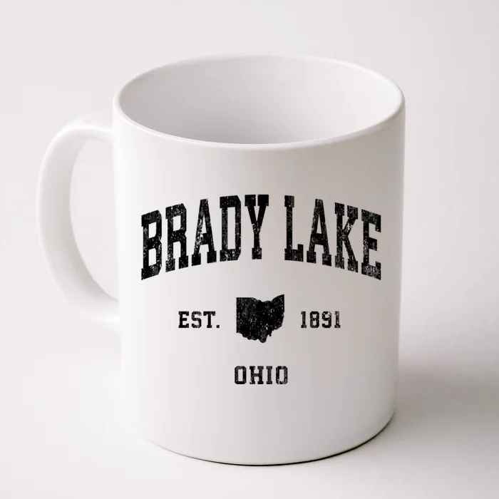 Brady Lake Ohio Oh Vintage Athletic Sports Front & Back Coffee Mug