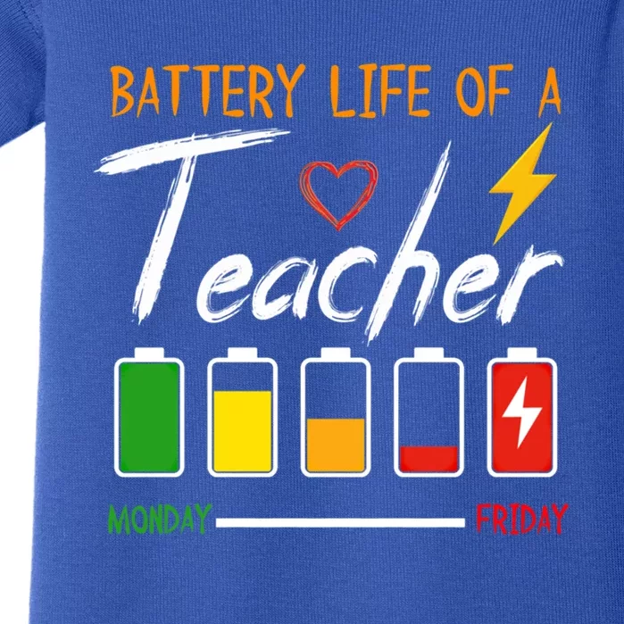 Battery Life Of A Preschool Teacher School Gift Baby Bodysuit