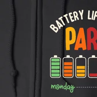 Battery Life Of Paraprofessional Para funny saying Full Zip Hoodie