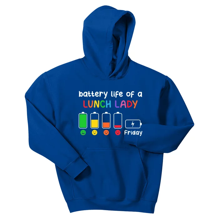 Battery Life Of A School Lunch Lady Cafeteria Worker Teacher Gift Kids Hoodie