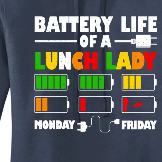 Battery Life Of A School Lunch Lady Cafeteria Worker Teacher Gift Women's Pullover Hoodie