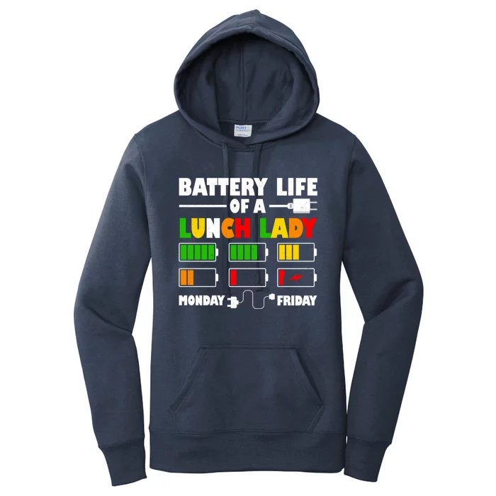 Battery Life Of A School Lunch Lady Cafeteria Worker Teacher Gift Women's Pullover Hoodie