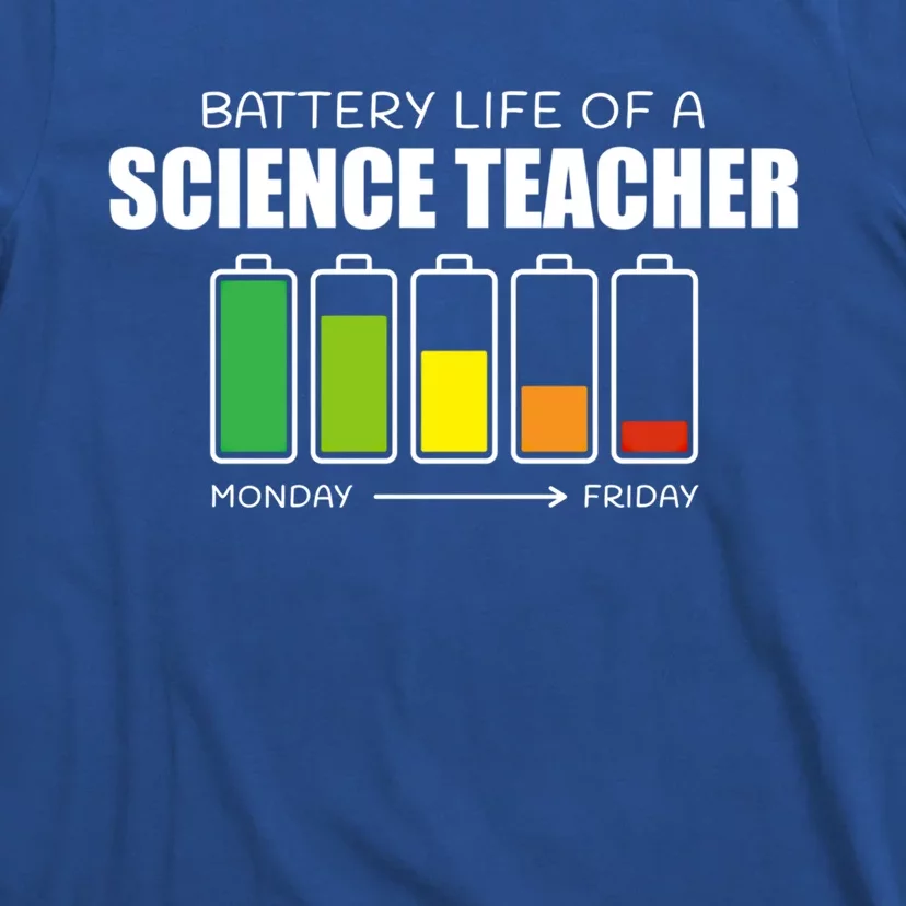 Battery Life Of A Science Teacher Introvert Humor Great Gift T-Shirt