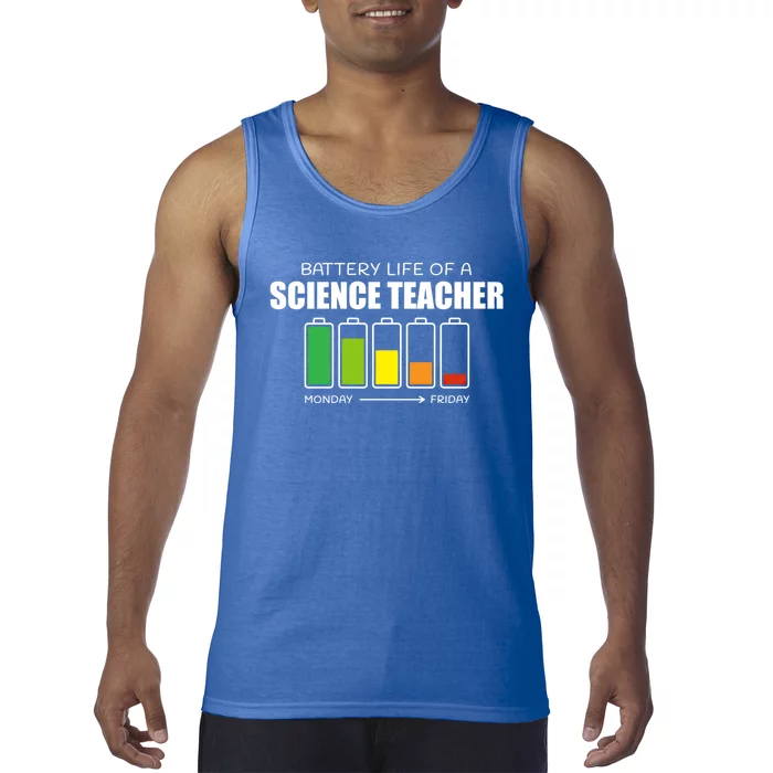 Battery Life Of A Science Teacher Introvert Humor Great Gift Tank Top