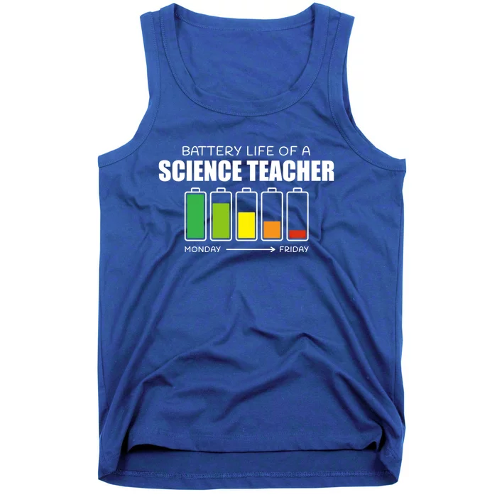 Battery Life Of A Science Teacher Introvert Humor Great Gift Tank Top