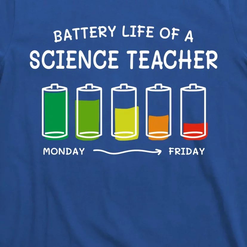 Battery Life Of A Science Teacher Professional Cool Gift T-Shirt