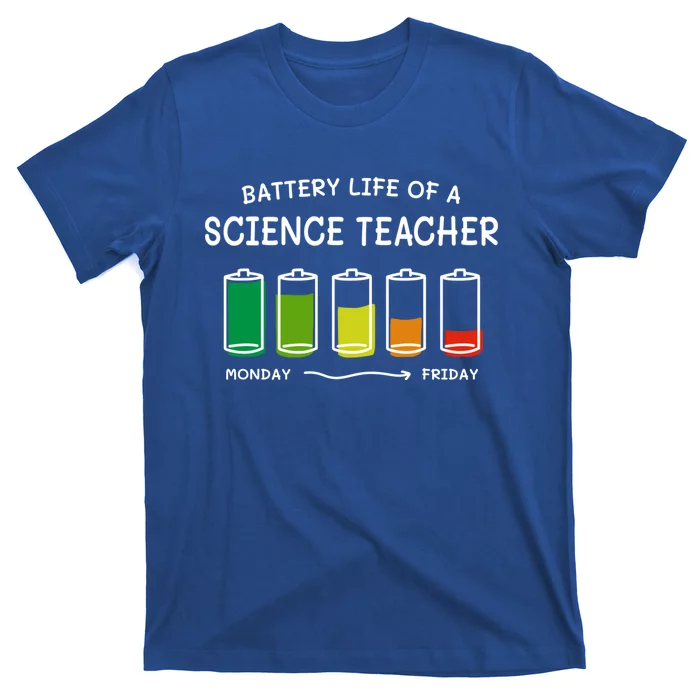 Battery Life Of A Science Teacher Professional Cool Gift T-Shirt