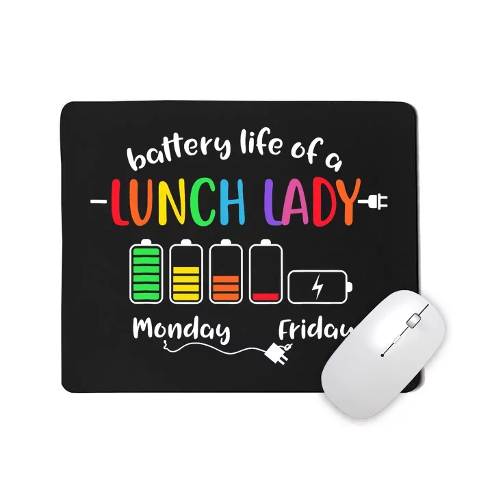 Battery Life Of A School Lunch Lady Cafeteria Worker Funny Mousepad