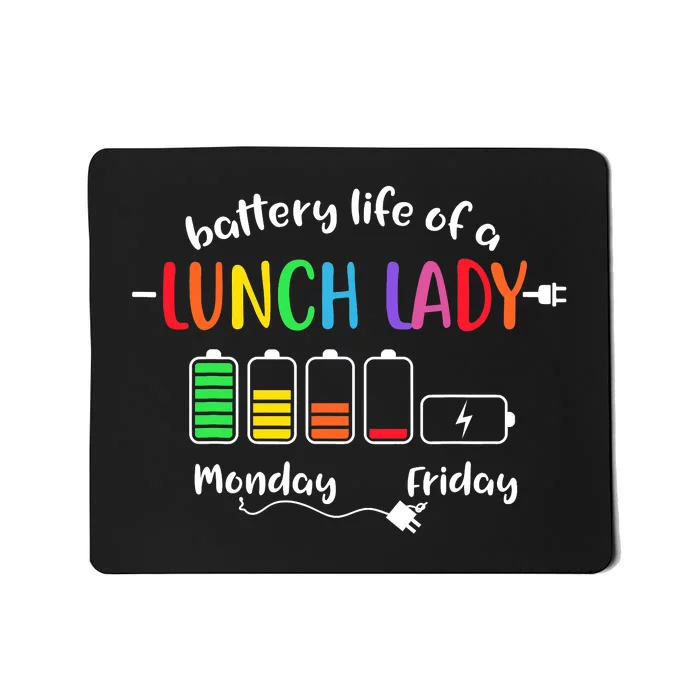 Battery Life Of A School Lunch Lady Cafeteria Worker Funny Mousepad