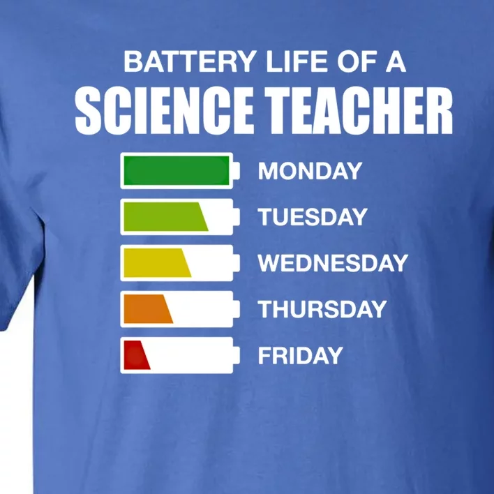 Battery Life Of A Science Teacher Sarcastic Gift Tall T-Shirt