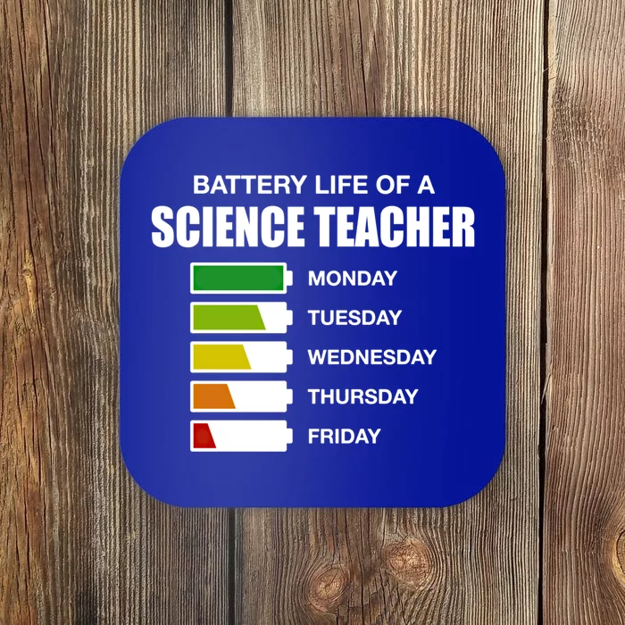 Battery Life Of A Science Teacher Sarcastic Gift Coaster