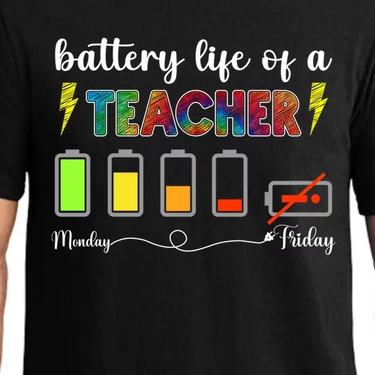 Battery Life Of A Teacher Back To School Energy Team Cute Gift Pajama Set